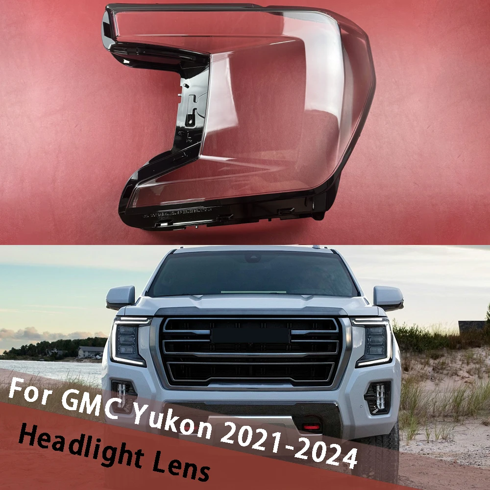 

For GMC Yukon 2021-2024 Headlamp Lens Cover Headlight Shell Head Light Shade Headlight Housisng Lamp Caps Lampshade Caps
