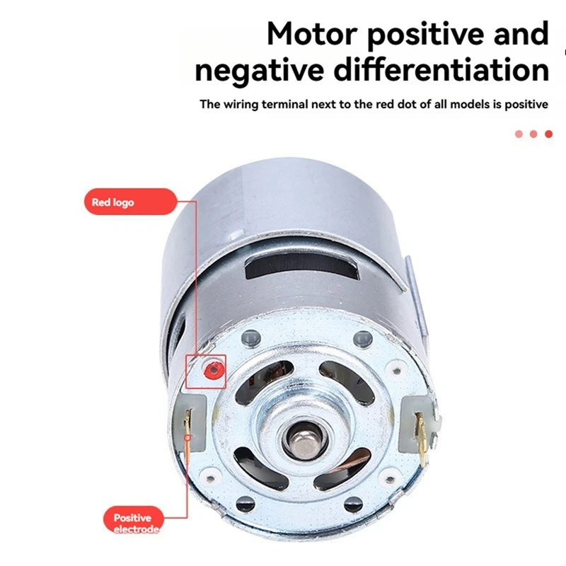 เครื่องตัดหญ้าไฟฟ้ามอเตอร์ 755 DC มอเตอร์ 12V วัชพืช Trimmer มอเตอร์แรงบิดสูงมอเตอร์สําหรับเครื่องตัดหญ้าแบตเตอรี่ลิเธียม Chainsaw เครื่องซักผ้ารถยนต์