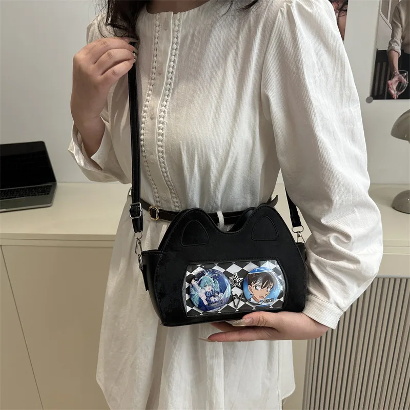 

Cute Ear Crossbody Bag Fashionable Versatile Single Shoulder Women's Bag Stylish Small Bag Trendy Daily Match Polyester
