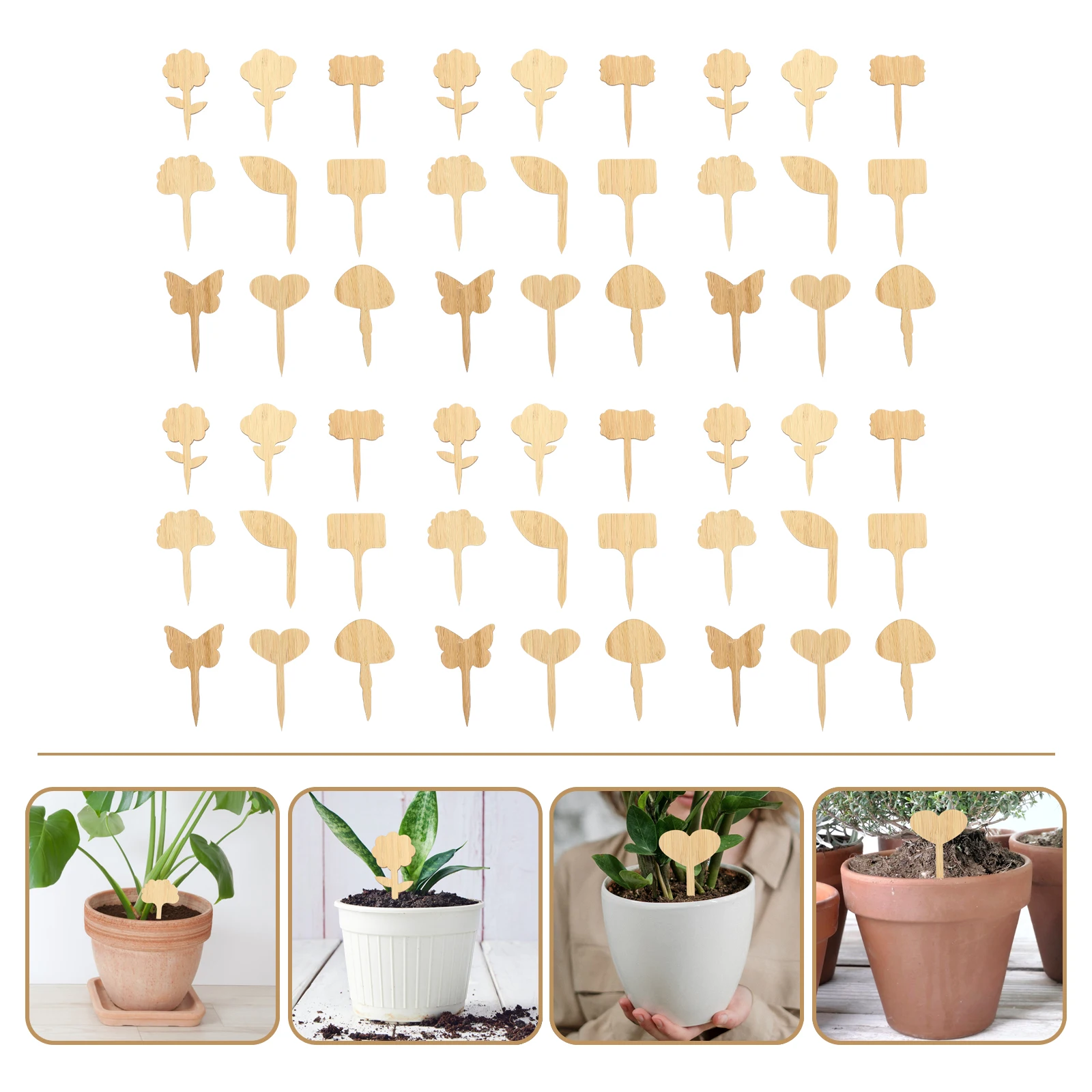 

90pcs Bamboo Plant Labels Garden Markers Plant Name Tags Vegetable Category Signs Durable Ground Tags Decorative Lawn Ornaments