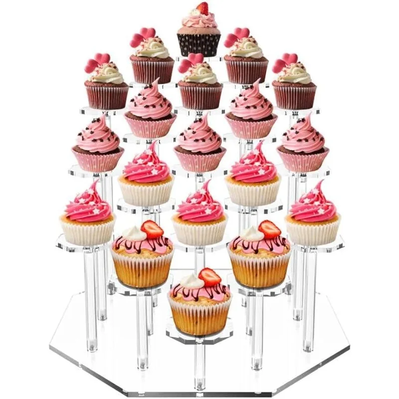 

Acrylic Display Stand, 19-Tier Display Stands Risers for Funko POP Figures, Desktop Display Cupcake Stand Perfume Organizers