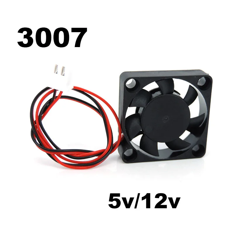 3007 Brushless Fan DC 3.7V 5V 12V 24V Sleeve oil Bearing Small Power Supply Cooling 30X30X7mm Mini for 3D Printer Cooler