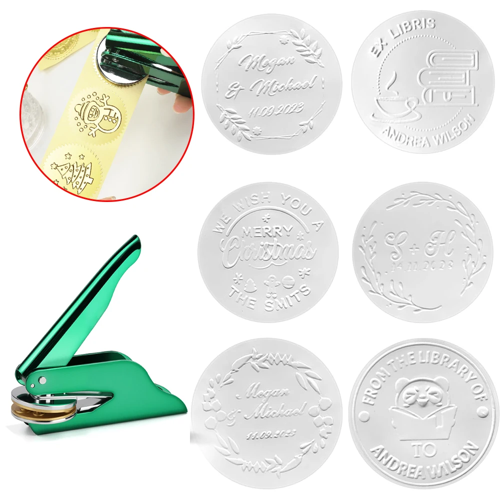Custom Embosser Stamp DIY LOGO Wedding Library Book Private Seals Customization Envelope Party Invitation Embossing Stamps