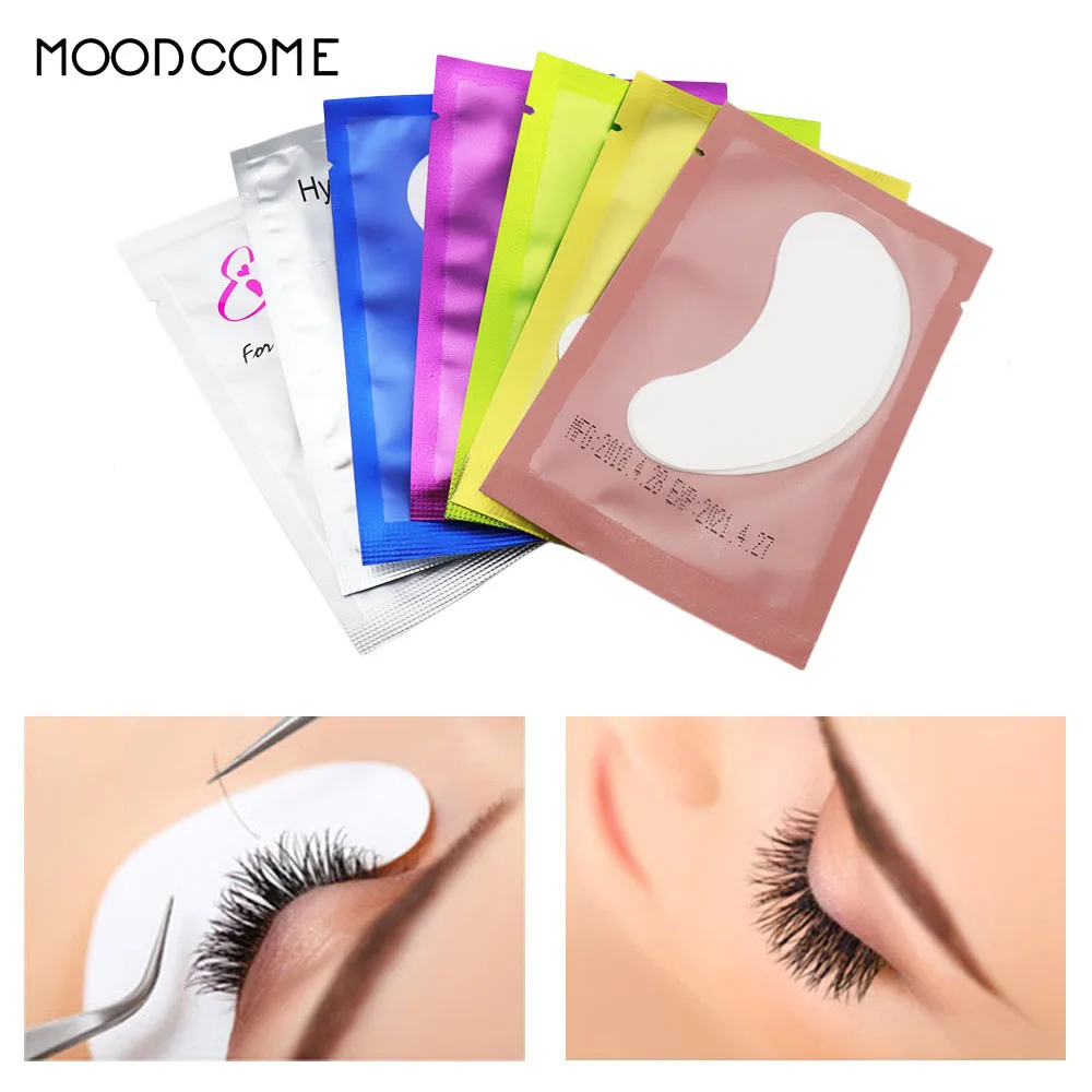 Lash Extension Supplies Under Eye Pads 10/50 Pairs Lint Free Gel Pad for Eyelash Extensions 100% Natural Hyfrogel Professional