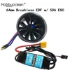 Hobbyocean-rcジェット飛行機、11ブレード付きedfプレーントランスデューサーファン4s 3500kv 3s 3900kv 50a esc、64mm 1