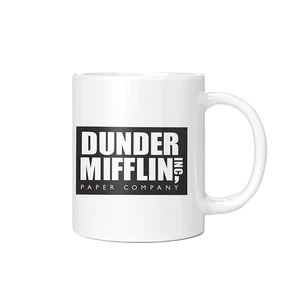 Komik kahve fincanları seramik Dunder Mifflin, Ofis, dünyanın en iyi patronu, kahve, çay, süt, kakao, kupalar, hediyeler, doğum günü, benzersiz, 350ml, yepyeni, 1 adet Kupa patronunun 6 büyük satışı-no. 1