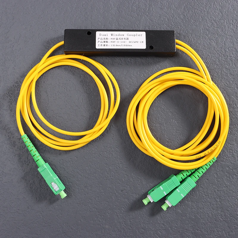 

1pc 1x2 FTTH Fiber Optic Splitter 1 Point 2 Fiber Optic Splitter Box Tapered 1 To 2 Splitter Box SC/APC Computer Accessories