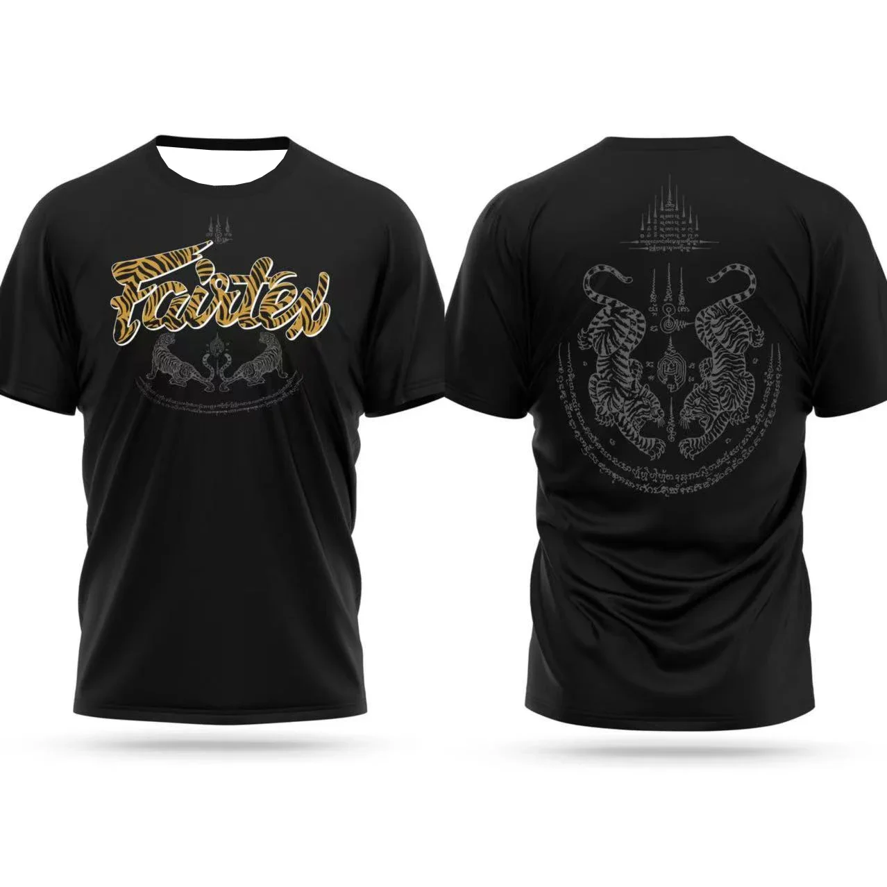 

Quick-Dry Mens T shirt Fighting Suit Fairtex Printed Sports Comfortable and Breathable Loose Short Sleeve Womens Tops