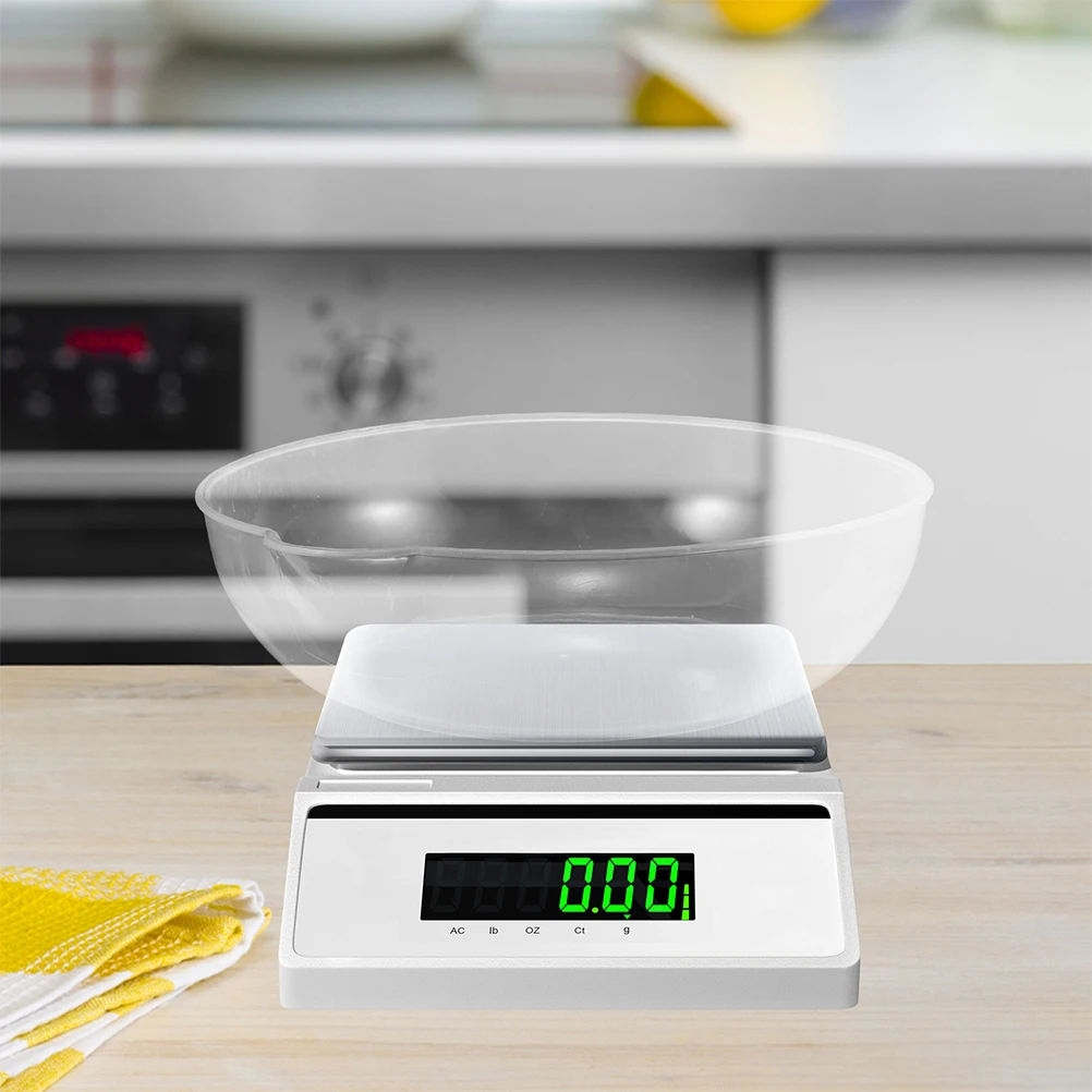 

6pcs Electronic Scale Bowl Transparent Food Weight Scale Pan Kitchen Accessory Measuring Tray Baking Prep Plate