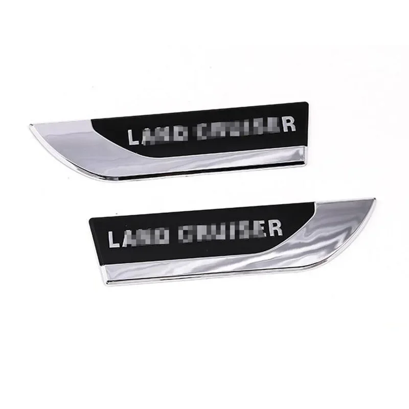 For Toyota Land Cruiser 200 Prado 150 FJ200 FJ150 FJ120 2003-2020 Side  3D Chromed Badge Decal Sticker Logo Fenders Side Emblem