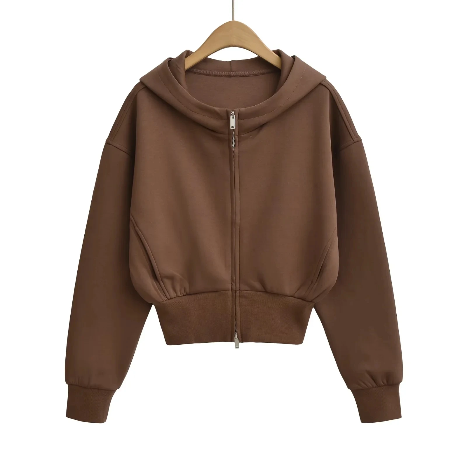 American Sle Loose Air Layer Hoodie Damen Frühling Herbst Vielseitig Slim ort Cardigan Jaet Zipper Hat irt