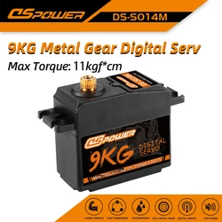 DSpower 9KG Digital Servo Metal Gear Waterproof Servos for 1/8 1/10 Wltoys 104001 TRX4 SCX10 yk4102 mn99s mn86 12428 RC Car