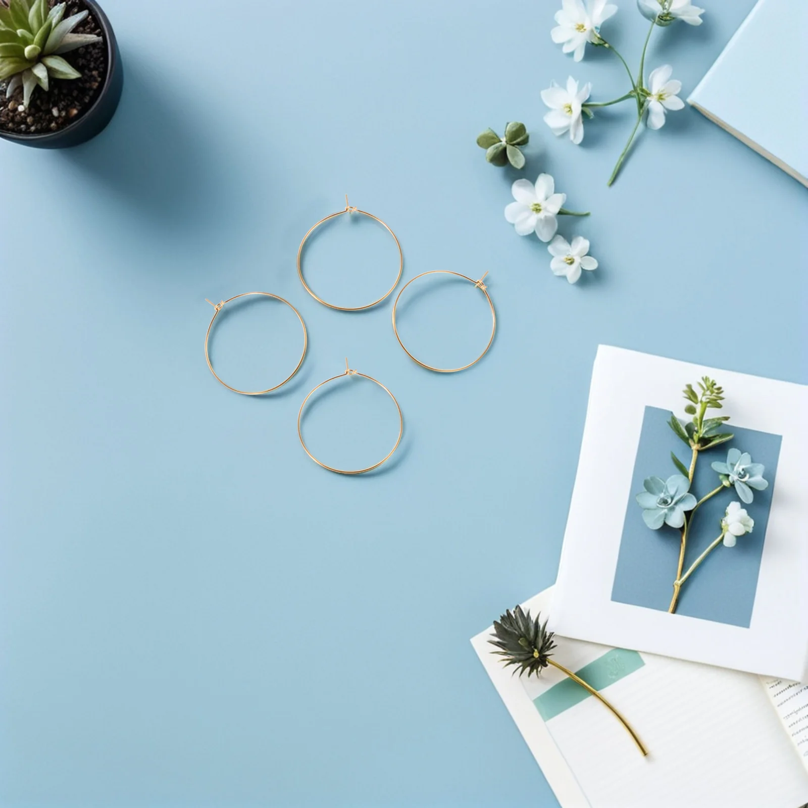 

10Pcs Large Hoop Earrings for Women Minimalist Thin Round Circle Ear Hoops Elegant Casual Wedding Jewelry Hoop Earrings