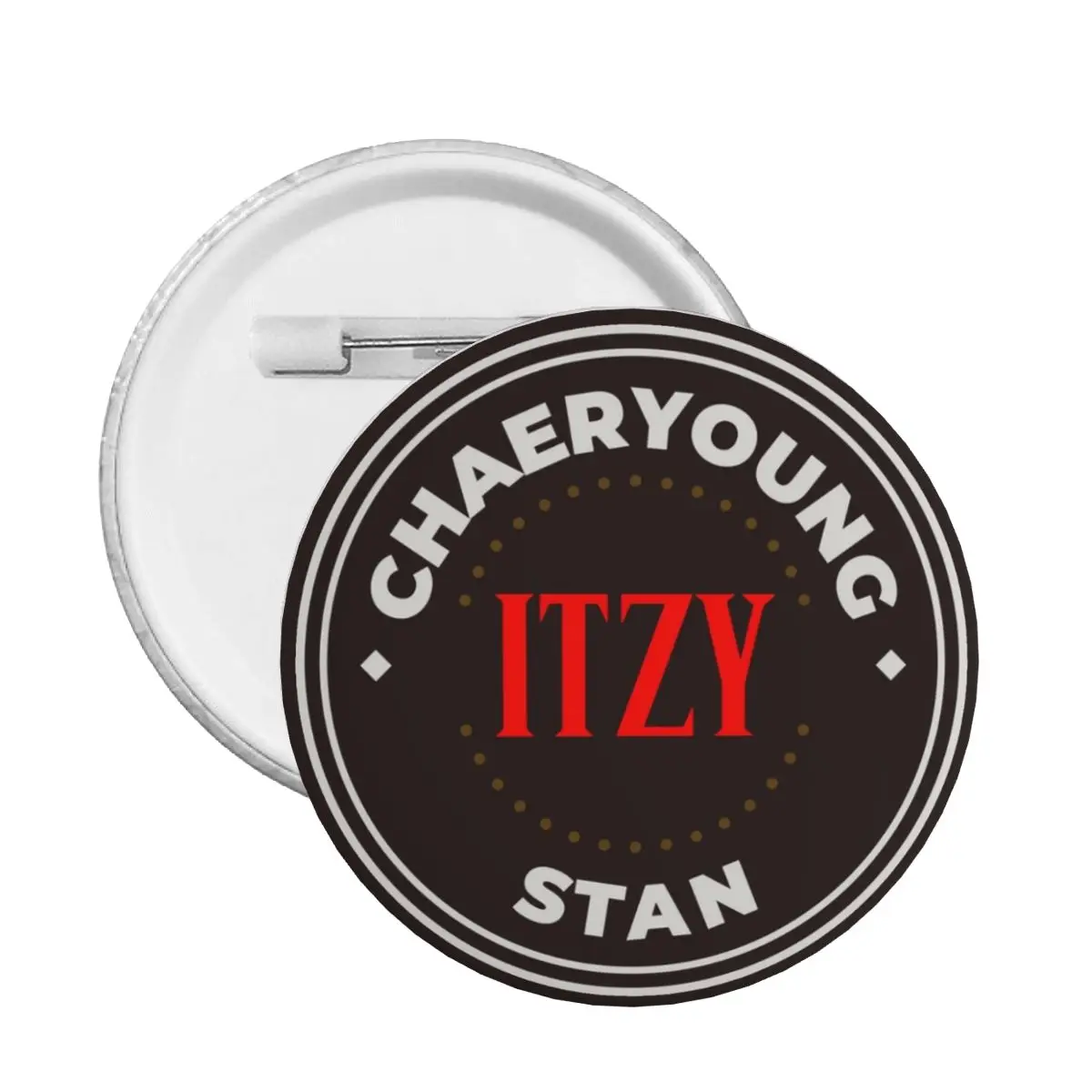 Itzy Chaeryoung Stan Logo Pin Back Buttons for Hats Customizable Badges Brooches Pinback