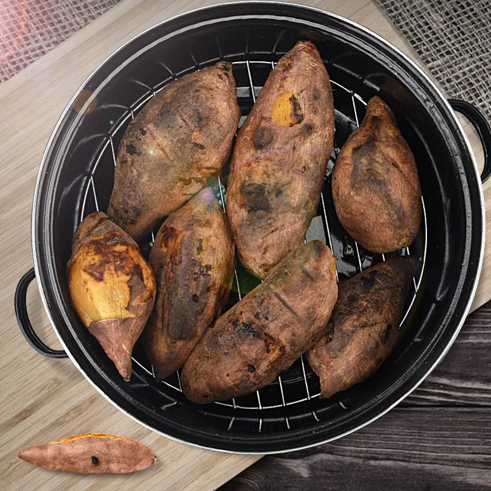 

Multi-Function Roaster Covered Roasting Pan Kitchen Supply Daily Use Cooking Pot Oven Roaster for Potato Sweet Corn Chicken