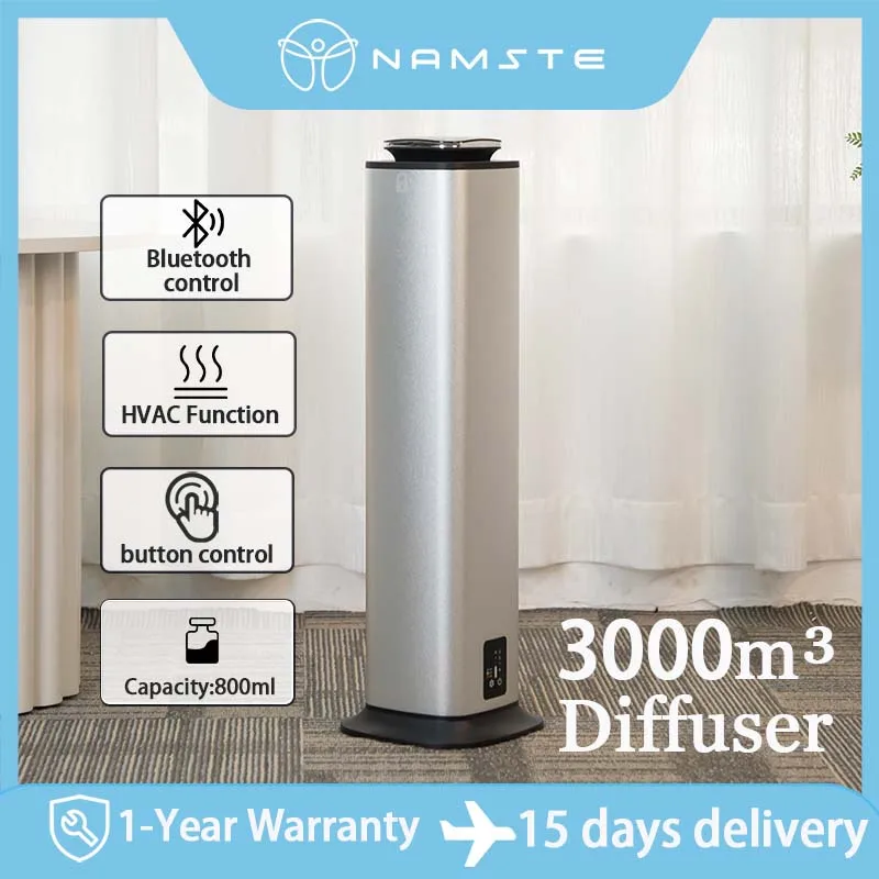 

NAMSTE 3000m³ Bluetooth Home Air Freshener Capacity 800ML Hotel Essential Oils HVAC Large Aromatherapy Fragrance Diffuser