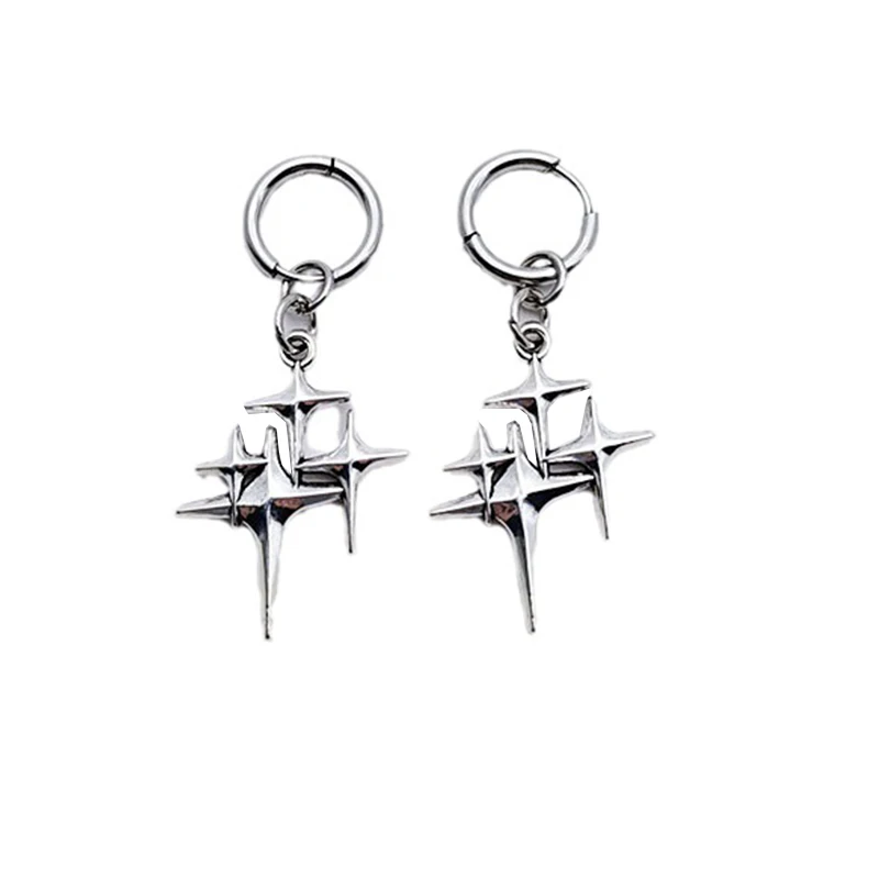 Goth Dorn Herz Ohrringe Koreanische Mode Kreuz Ohrringe für Frauen Punk Charms Ohrring Grunge Schmuck Hip Hop Vintage Zubehör