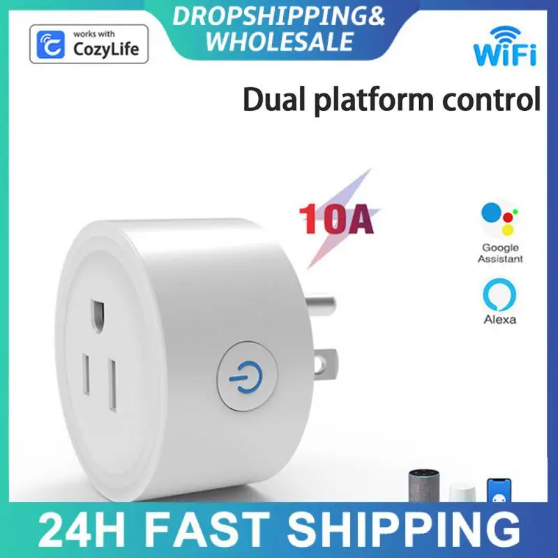 

10A US Plug WIFI Wireless Remote Socket Smart Timer Plug Voice Control US Home Fire Retardant PC Smart Power Socket