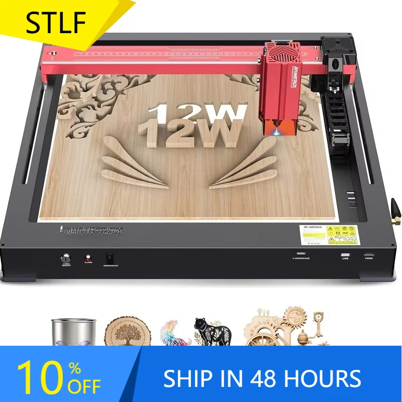 

Xiangyin Atomstack A12 X12 Pro 50W Wifi Smart Control CNC Cutting Granite Metal Dog Tag Glass 3D Printing Engraving Machin