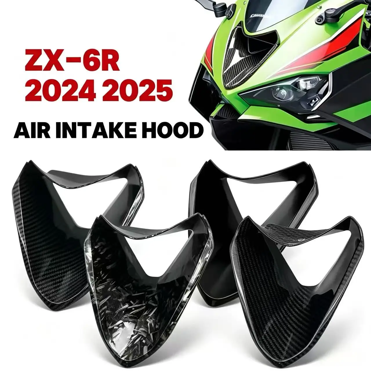 for ZX-6R ZX-6RR zx 6r 2024 2025 motorcycle front fairing air inlet stamping shell cover shell