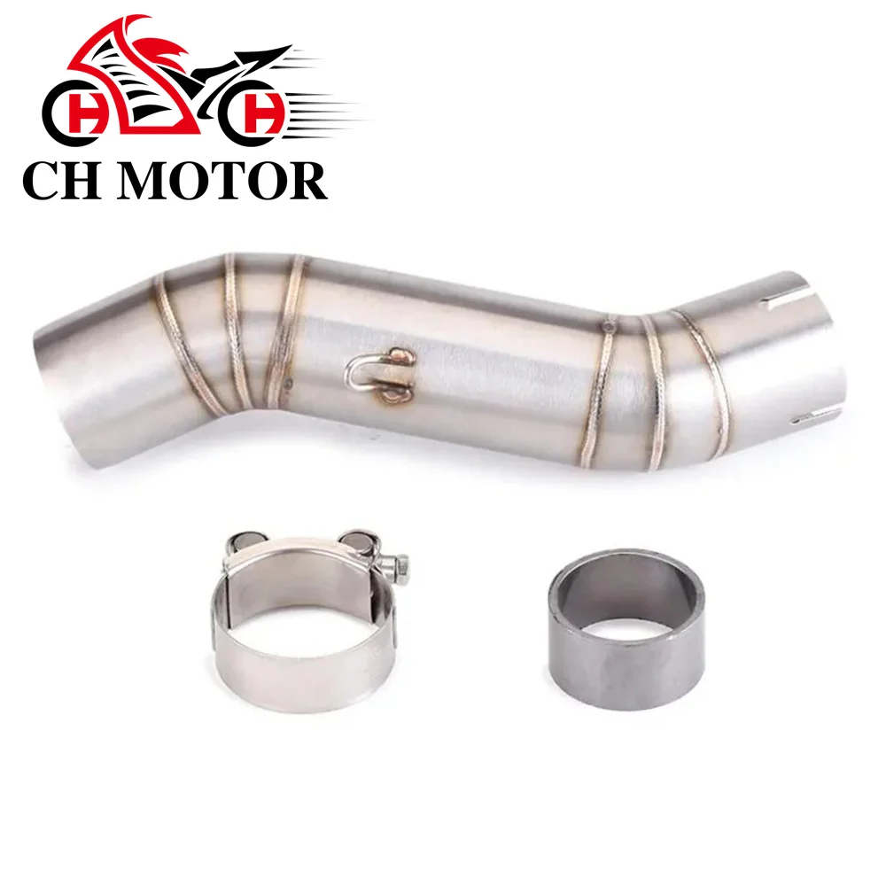 51mm escape da motocicleta moto mid link tubo silenciador para honda cb400 cbr400 cb500f cb500x cbr500 cbr500r 2016 - 2022