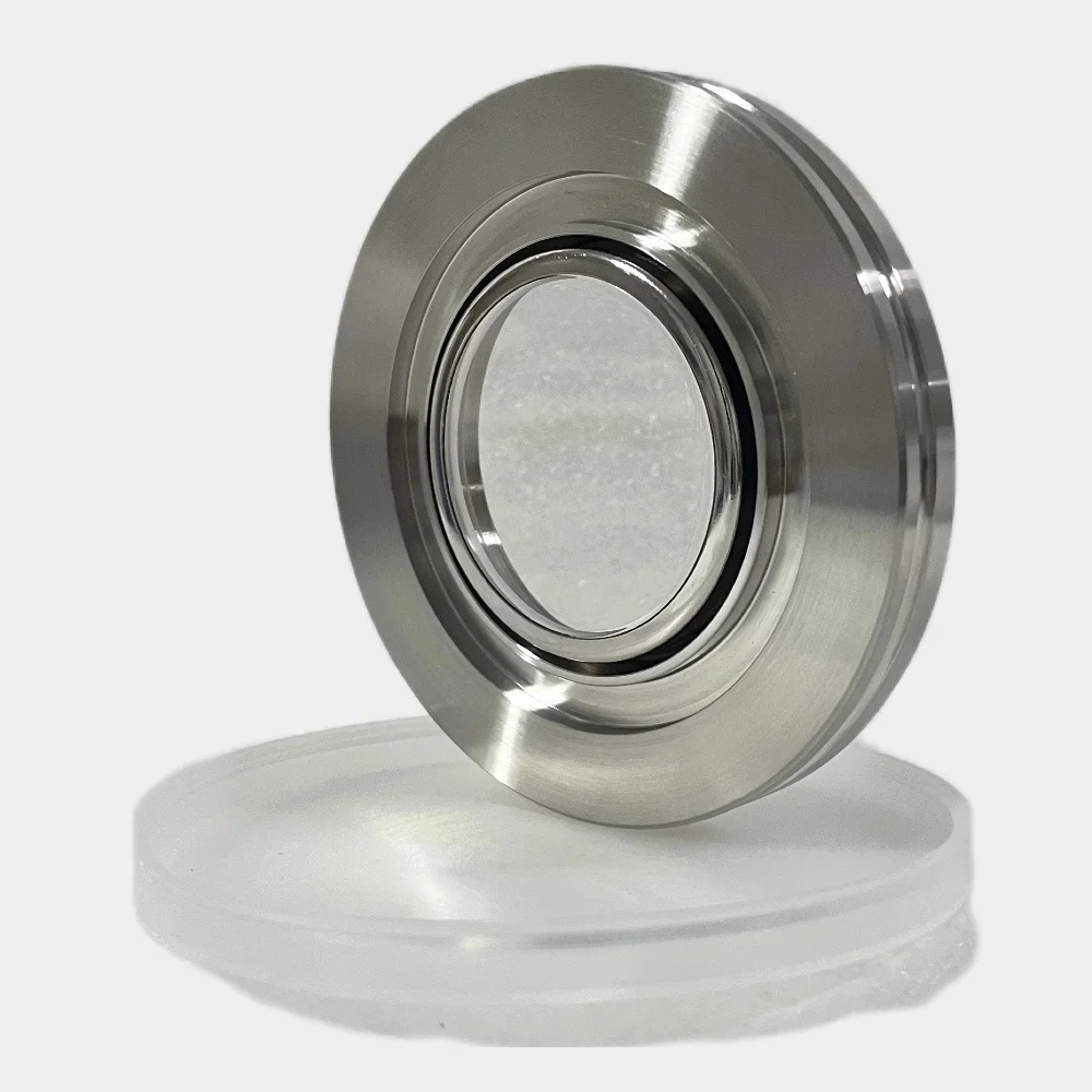 Stainless steel ISO63 mixed quartz view port borosilicate glass welding vacuum chamber window