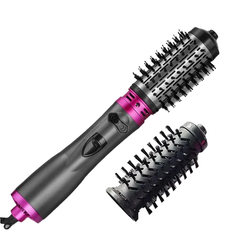 

New 3 in 1 Interchangeable Professional Hair Dryer & Volumizer Hair Straightener Brush Travel Styling Tool