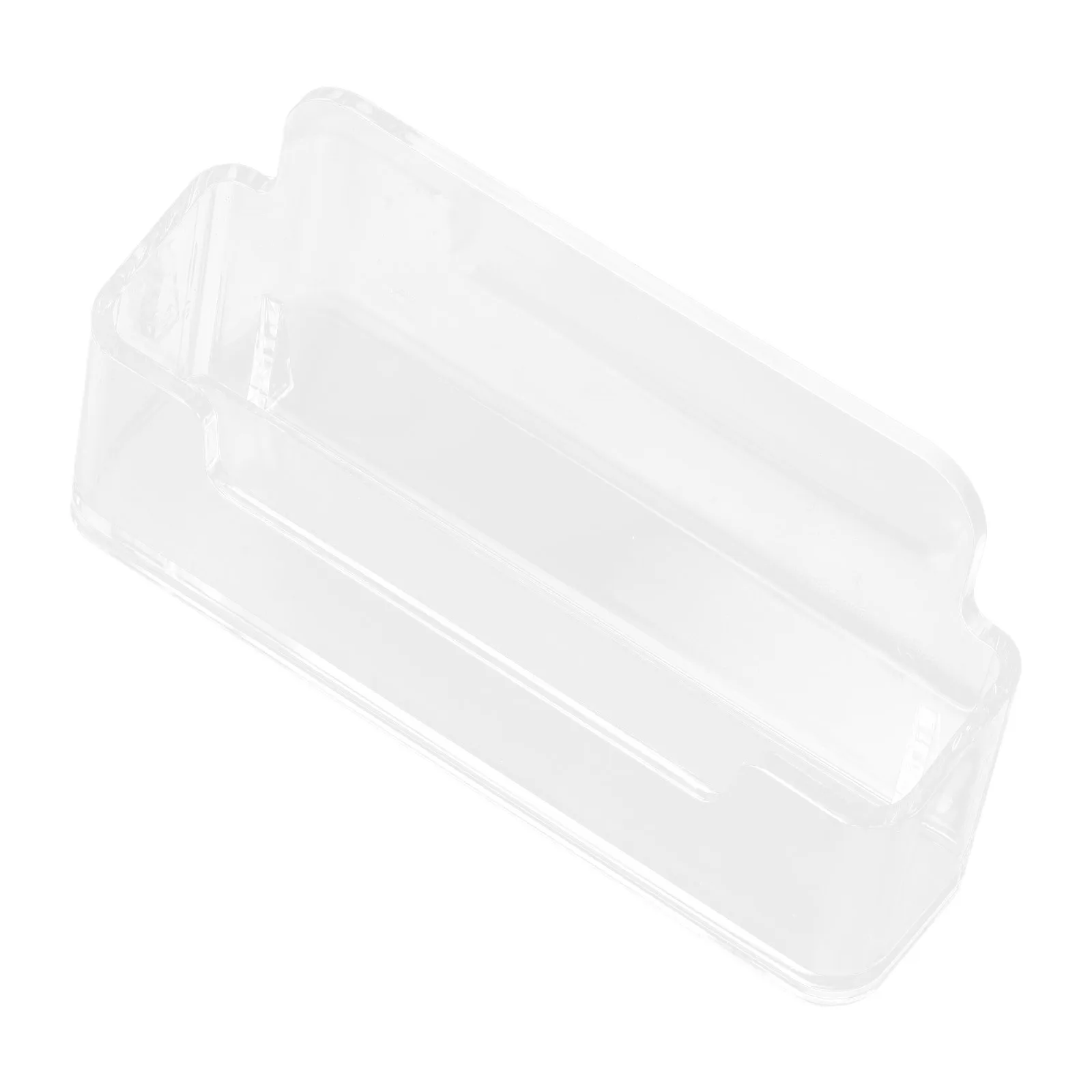 

4Pcs Clear Desk Cards Holder Stand for Business Cards Acrylic Organizer Compact Display Case for Office Counter Top Use