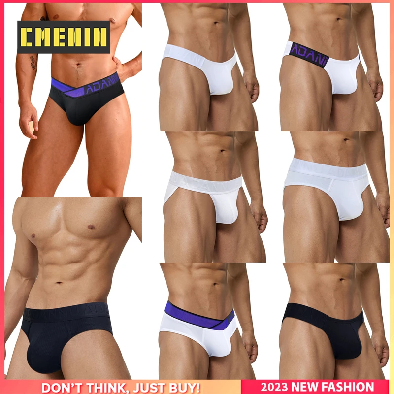 8Pcs Breathable Jockstrap Underwear Man Brief Fashion Cotton Slip Gay Sexy Men\'s Panties Briefs Men Underpants Tanga U Pouch