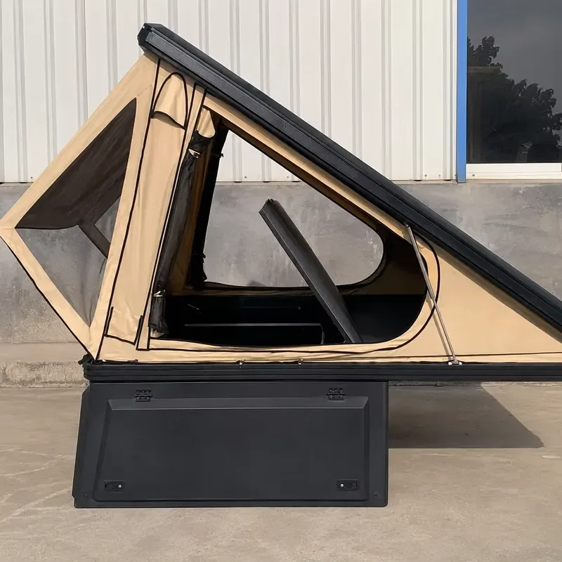 One Bedroom Rooftop Camping Tent with Oxford Fabric Double Layers Three-Season Aluminum Hard Shell for Car Cab Outdoor Travel