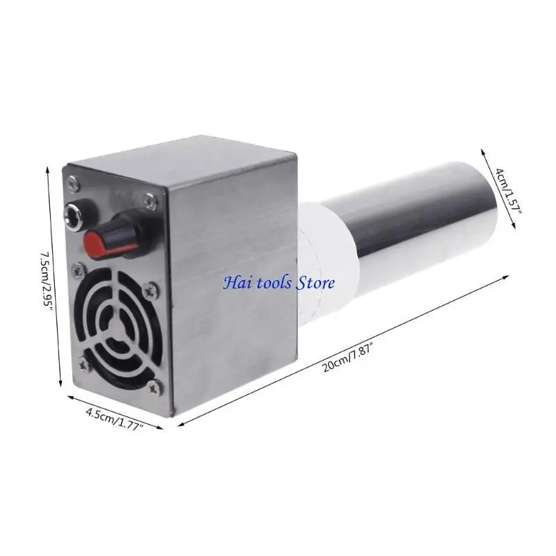 X37E مروحة قوية بمحركين 12 فولت منفاخ مع كابل USB ومحول طاقة AC100-240V 50/60 هرتز للتخييم والشواء وصهر المعادن #6