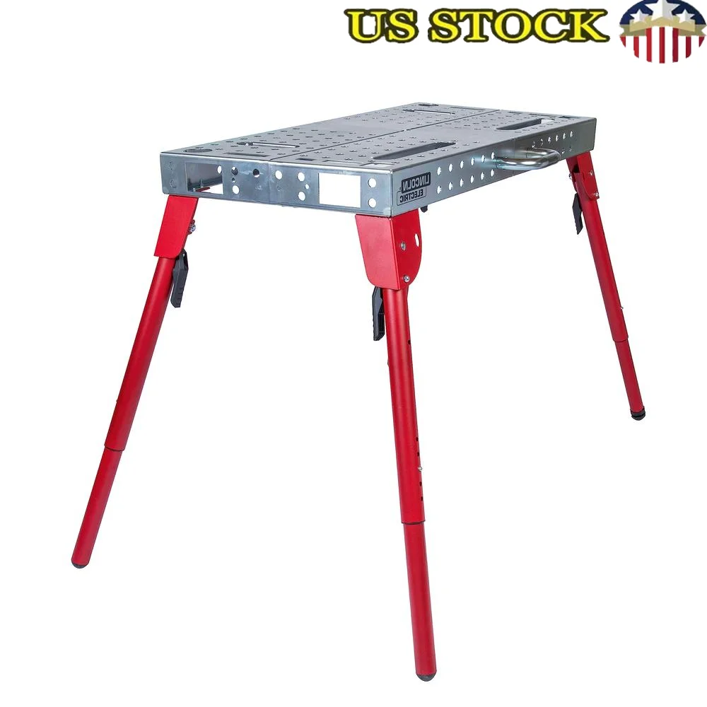 Folding Welding Table 44x21 Portable Workbench Steel Construction Mounting Options 500lbs Capacity Transportable Double Locking