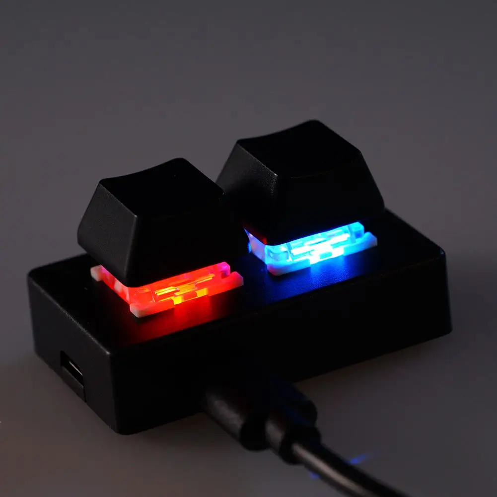 لوحة مفاتيح صغيرة مخصصة 2 مفاتيح OSU لوحة مفاتيح الألعاب الأحمر مفاتيح Rgb لوحة مفاتيح الألعاب الميكانيكية بيد واحدة لأجهزة الكمبيوتر المحمول