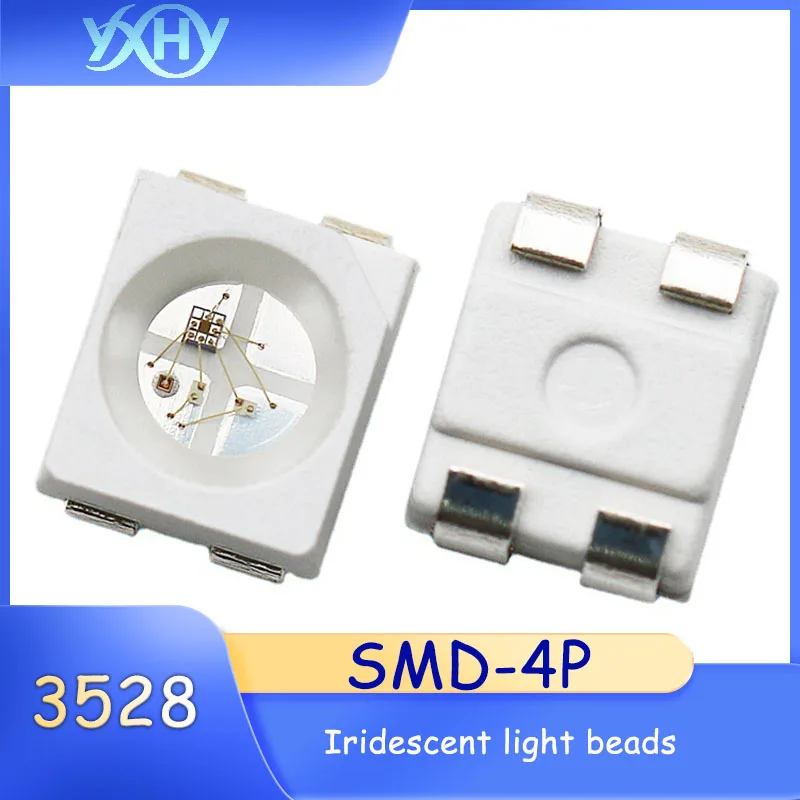 WS2812B-3528 RGB قابل للبرمجة 5 فولت مدمج IC نقطة واحدة تعمل باللمس 3528 RGBW سطح عالي السطوع LED SMD #1