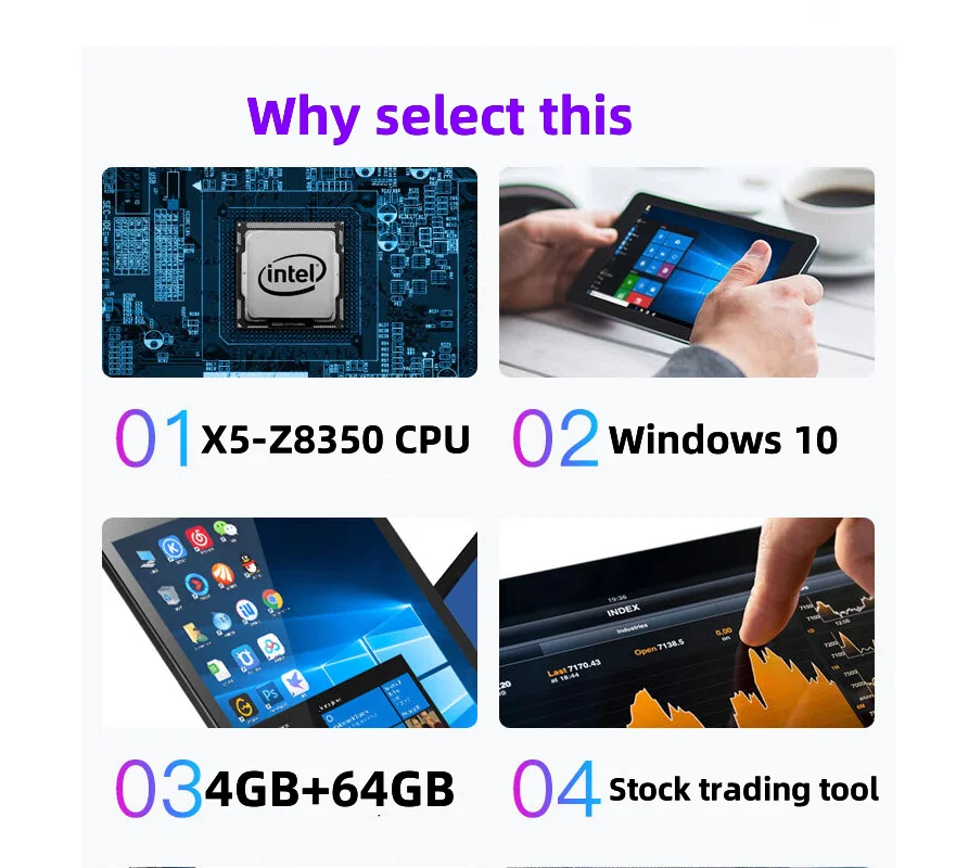 Najlepiej sprzedające się 8 Cal 64 Bit X64 AR2 Mini Tablet PC 4GB RAM 64GB ROM Windows 10 Quad-Core Z8350 CPU 1920*1200 IPS WIFI podwójny aparat