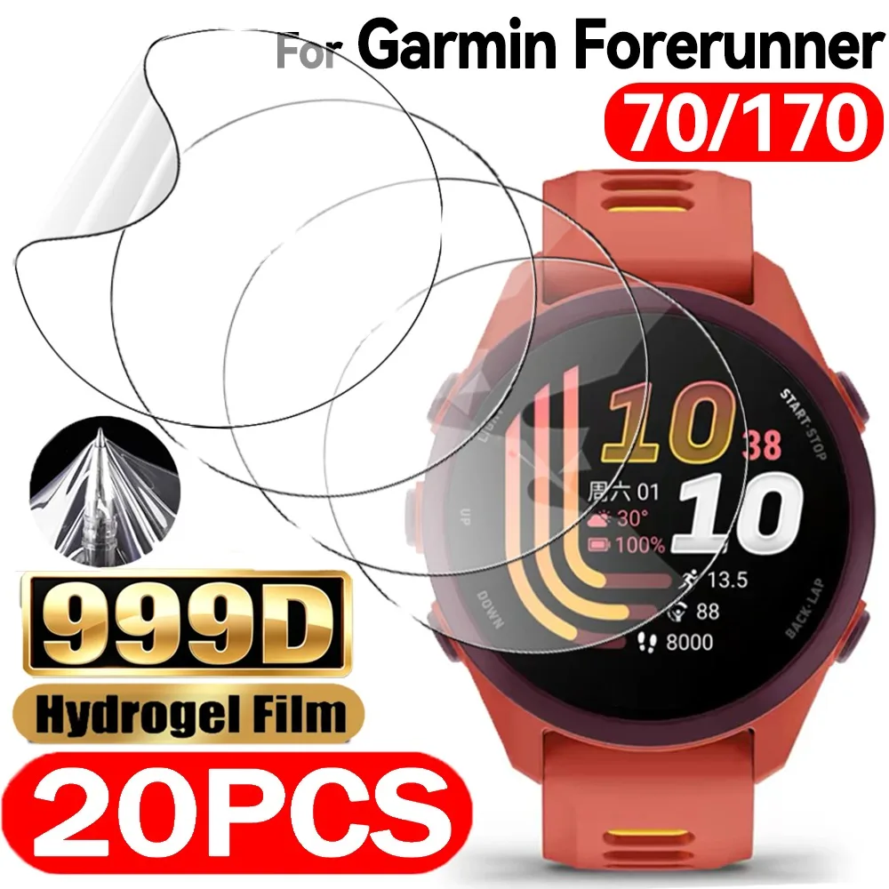 1-20Pcs for Garmin Watch Forerunner 70 170 HD Clear Soft TPU Hydrogel Film Anti-scratch Screen Protectors for Forerunner170/70