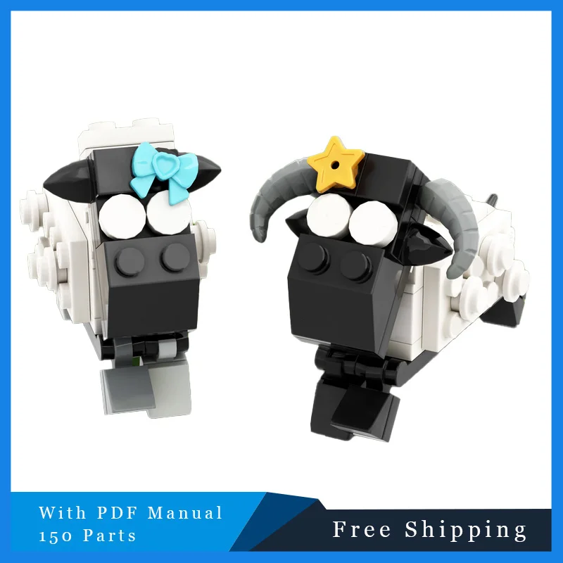 

150 шт. усовершенствованный знаменитый фильм крутой кирпич овца модульный MOC строительный блок модель дети DIY сборка игрушки головоломка фестиваль подарок