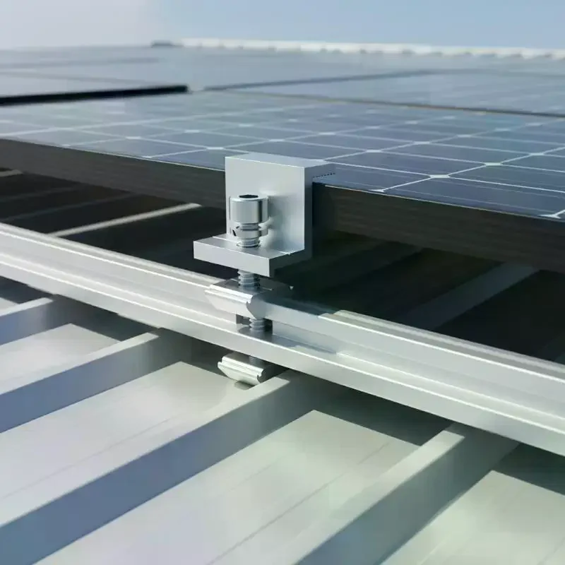 Solar Panel End Clamps Secure Fastening Aluminum Alloy 5/10Pcs for PV Module Racking Mount Ground Solar Arrays