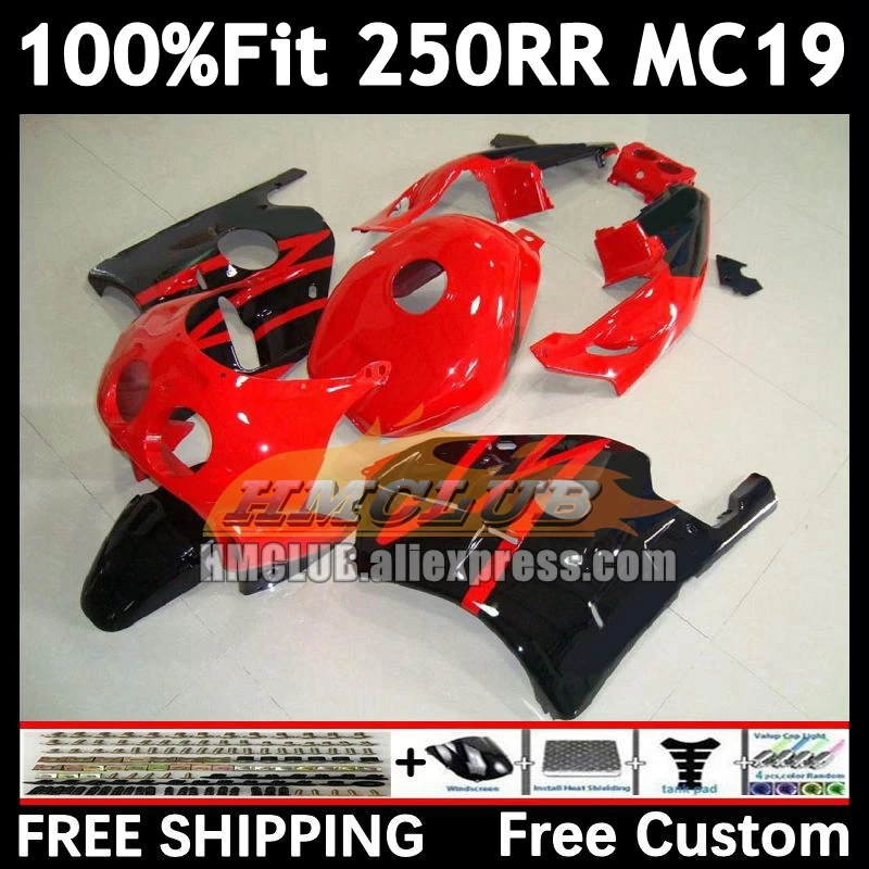 Injection Body For HONDA CBR 250RR 250R 250 RR CC 88 factory red 89 96No.16 CBR250 RR MC19 MC 19 CBR250RR 1988 1989 OEM Fairing