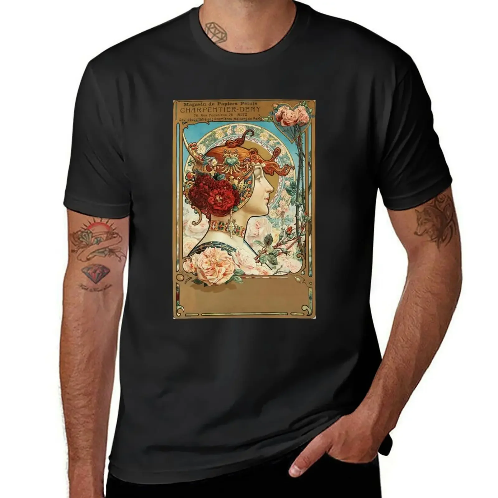 HD. Red Haired Girl, Vintage advert , by Louis Hingre . Art Nouveau style beautiful design / 1900 T-Shirt Louboutins T-shirt men