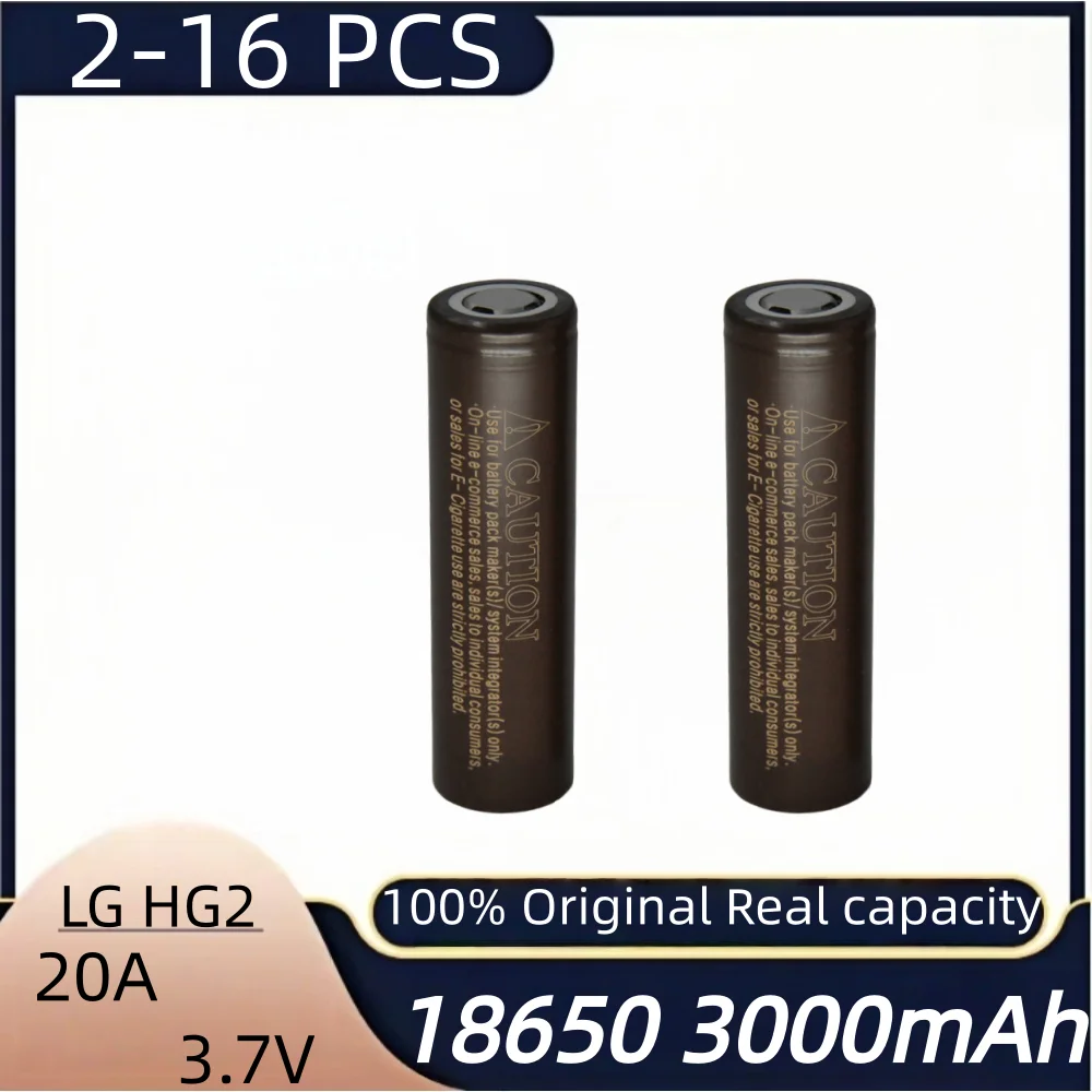 New Original HG2 18650 3000mAh Battery 18650 HG2 3.7V Discharge 20A Dedicated for HG2 Power Rechargeable Battery