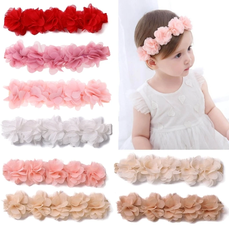 Baby Hair Bands Princess Girls Headdress Decorative Flower Newborn Headband Children Fashion Jewelry Shower Gift