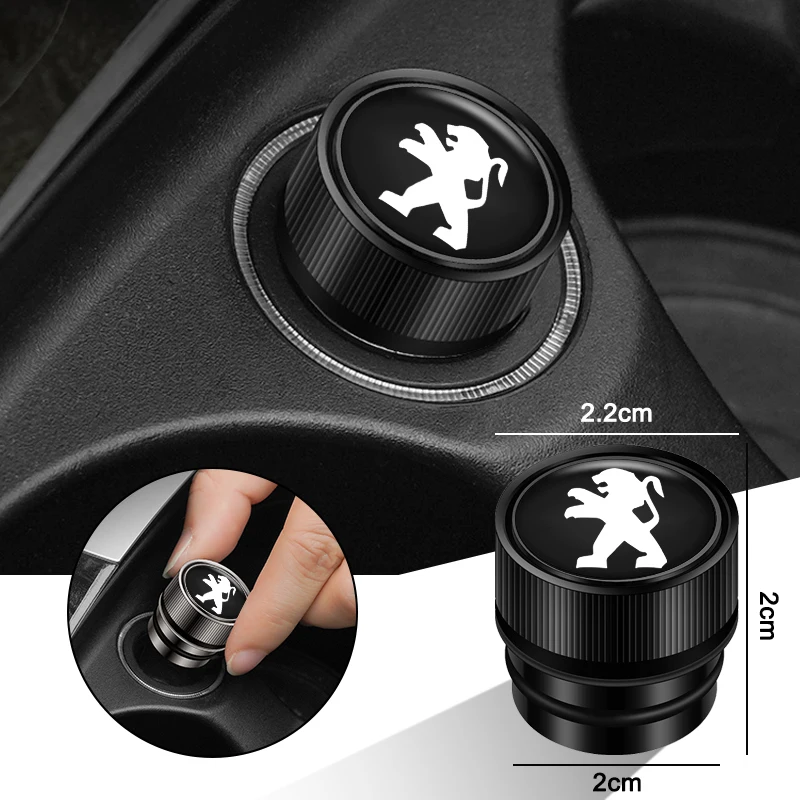 

Car Cigarette Lighter Cover DustProof Decoration Cap For Peugeot 206 3008 208 308 307 2008 5008 607 106 406 4008 Car Accessories