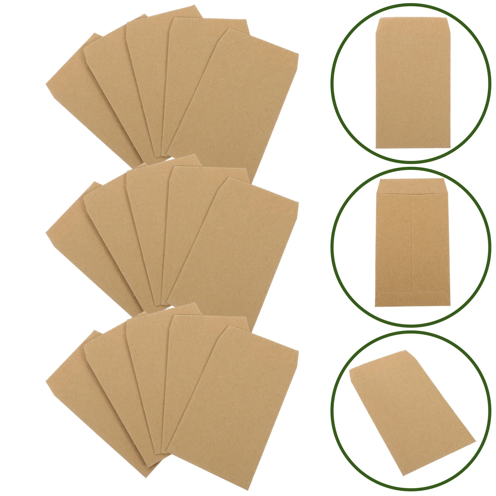 

100pcs Small Coin Kraft Paper For Money Storage Keys Coins Trinkets Seeds Cash Saving Mini Envelopes For Storing Valuables