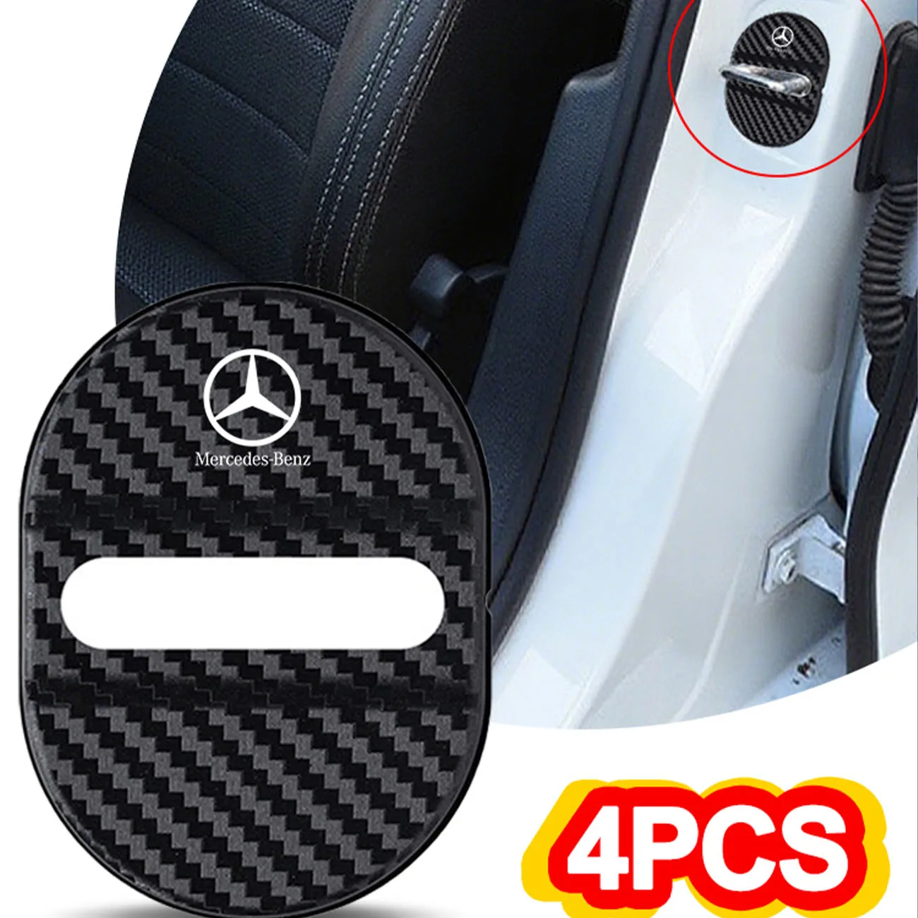 

Silicone Car Door Lock Buckle Protection Cover Elastic For Mercedes Benz AMG S W205 C300 W203 W206 W108 W124 W126 W140 W177 W222