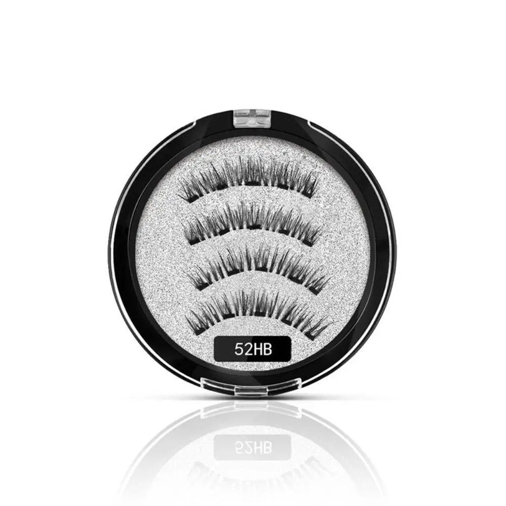 NO Deed Glue Makeup Tools 4 Magnets Lashes False Eyelashes Glue-free Magnetic Eyelashes Lashes Extension with Applicator/Clip