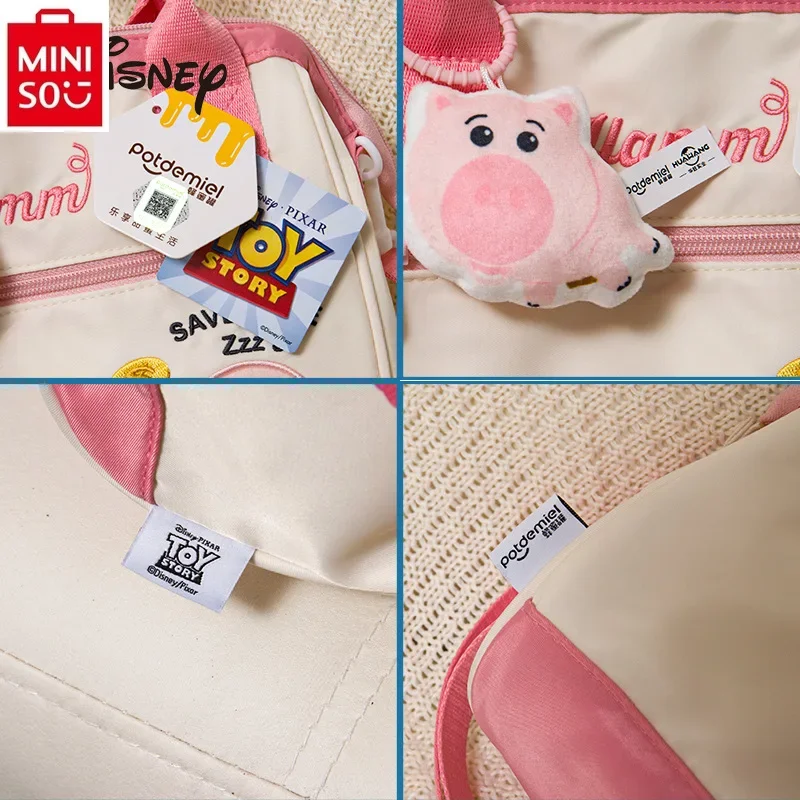 Mini Disney truskawkowy niedźwiedź modna torebka studenta o dużej pojemności wysokiej jakości torba Crossbody prosta i wszechstronna torba do przechowywania