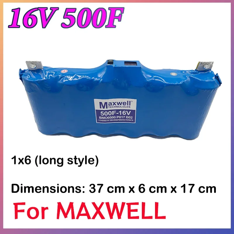 For Maxwell 16V 500FSuper Farad Capacitor  Automobile Rectifier 2.7V 3000F W/ Equalization Board Voltage Display Audio Capacitor