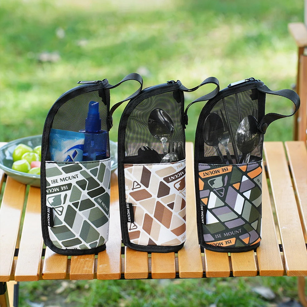 Saco de armazenamento de panelas de acampamento à prova dwaterproof água portátil viagem talheres bolsa utensílios de acampamento bolsa para ferramenta de piquenique ao ar livre
