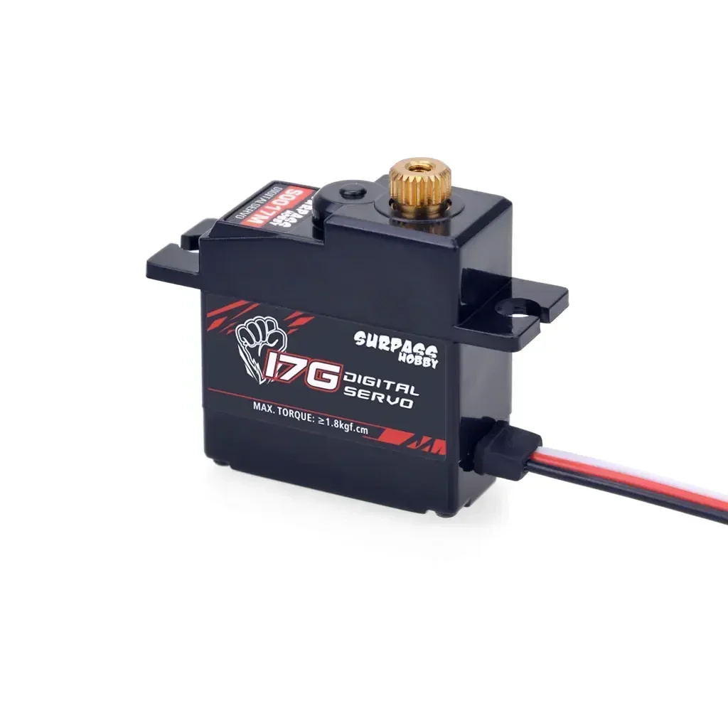 SURPASS HOBBY 17G Micro Servo S0017M/S0017P Metal/Plastic Gear for 1/18 RC Car Truck Glider Airplane Robot MN WPL Wltoys Axial
